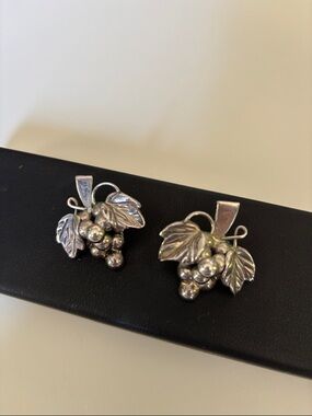 Sterling marked 925 grape cluster earrings